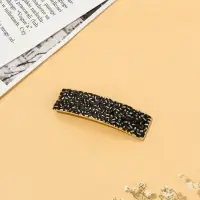 Заколка - автомат для волос QF &laquo;Фелиса&raquo;, 8 см, чёрно-золотая