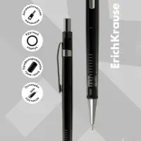 Карандаш механический ErichKrause &laquo;Black Pointer&raquo;, 0.5 мм, НВ, в коробке