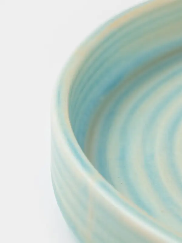 Тарелка десертная Magistro Sand Ripples Magistro, d=20.5 см, фарфор, голубая