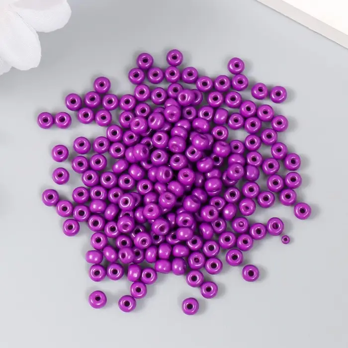 Бисер стекло 6/0  Бисер стекло 6/0 "Серо-фиолетовый" 15 гр