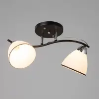 Люстра потолочная BayerLux &laquo;Ирида&raquo;, 2хЕ27, 40 Вт, черно-хромовый, 42&times;19&times;24 см