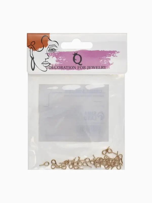 Держатель для кулона клеевой, 7×3 мм (набор 30 шт.), цвет золото