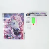 Алмазная мозаика с полным заполнением на холсте &laquo;Драгоценный единорог&raquo;, 30&times;40 см