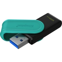 Флеш-память Kingston DataTraveler Exodia S,128Гб,USB 3.2,черный,бирюзовый