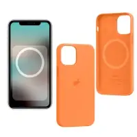 Чехол iPh 12 Pro Max Silicon Case  Kumquat (MagSafe + анимация NFC) c LOGO