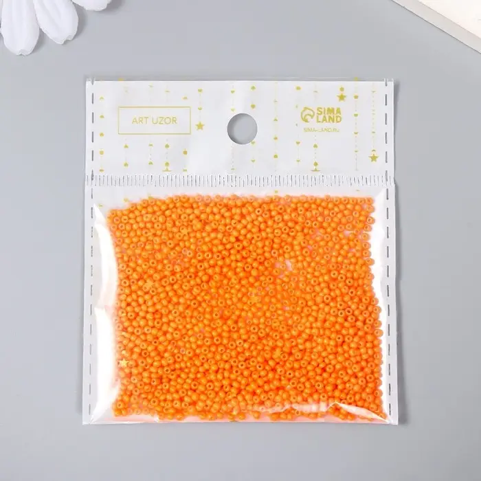 Бисер стекло 12/0  Бисер стекло 12/0 "Тыквенный" 15 гр