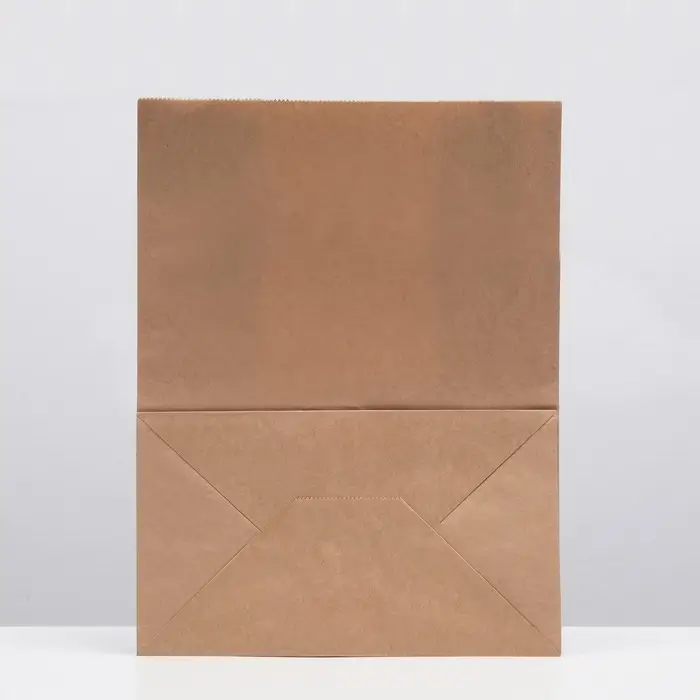 Пакет крафт бумажный фасовочный, прямоугольное дно 26×15×34 см Пакет крафт бумажный фасовочный, прямоугольное дно 26×15×34 см