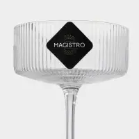Бокал для шампанского Magistro &laquo;Орион&raquo;, 300 мл, 10.5&times;14 см, стекло, с золотой отводкой, прозрачный