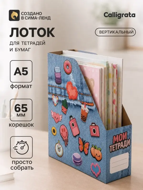 Лоток настольный А5 &laquo;Джибитсы для девочек&raquo;