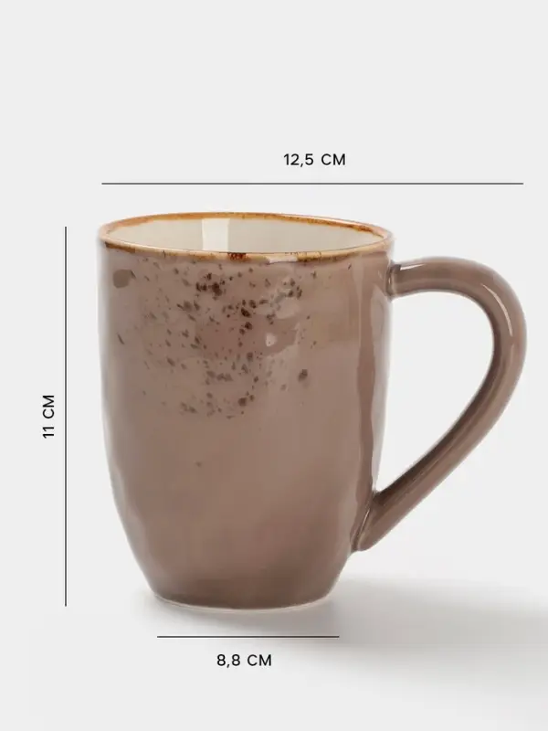 Кружка Magistro &laquo;Церера&raquo;, 400 мл, фарфор, коричневая