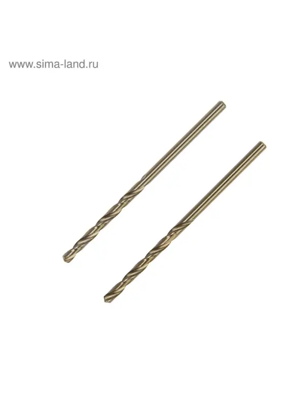 Сверло по металлу ТУНДРА, HSS-Co (5% кобальта), цилиндрический хвост., 2.5 мм, 2 шт.