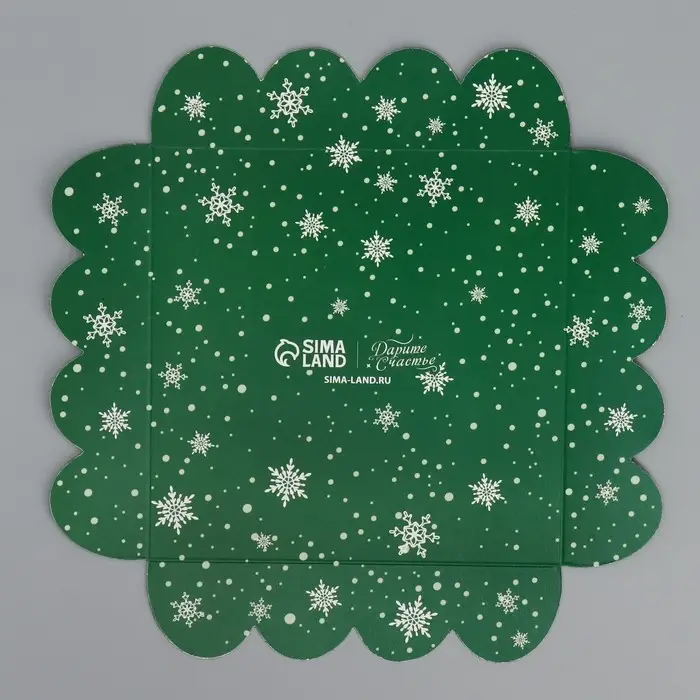 Коробка для кондитерских изделий с пластиковой крышкой «Зайчики», 13 х 13 х 3 см