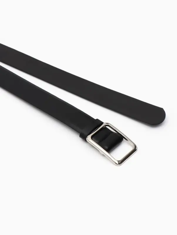 Ремень женский, 3.5&times;110 см, пряжка матовая, затяжка, чёрный