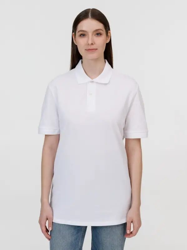 Рубашка поло унисекс Pacific, белая, размер XXL