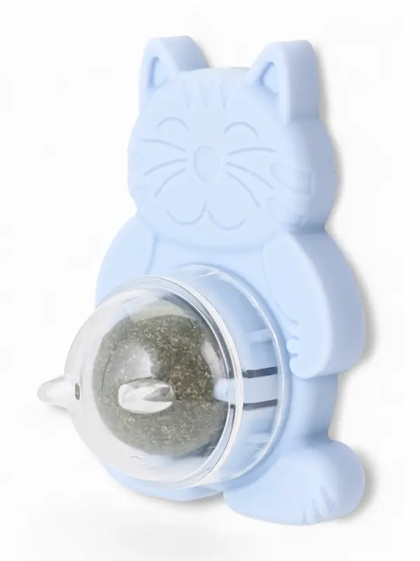 Игрушка для кошек из кошачьей мяты  Игрушка для кошек из кошачьей мяты "Большой Кот" на основании, 4,5х6х6 см, синий