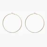 Серьги кольца QF &laquo;Классика&raquo;, d=8 см, цвет золото