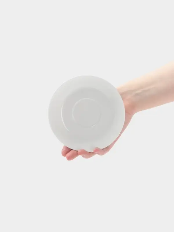 Блюдце Hanna Kn&ouml;vell, d=13.3 см, к чашке 150 мл, фарфор, белое