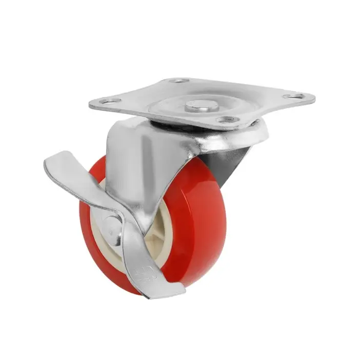 Колесо мебельное, d=65 мм, на площадке, с фиксатором, 4 шт. TMP