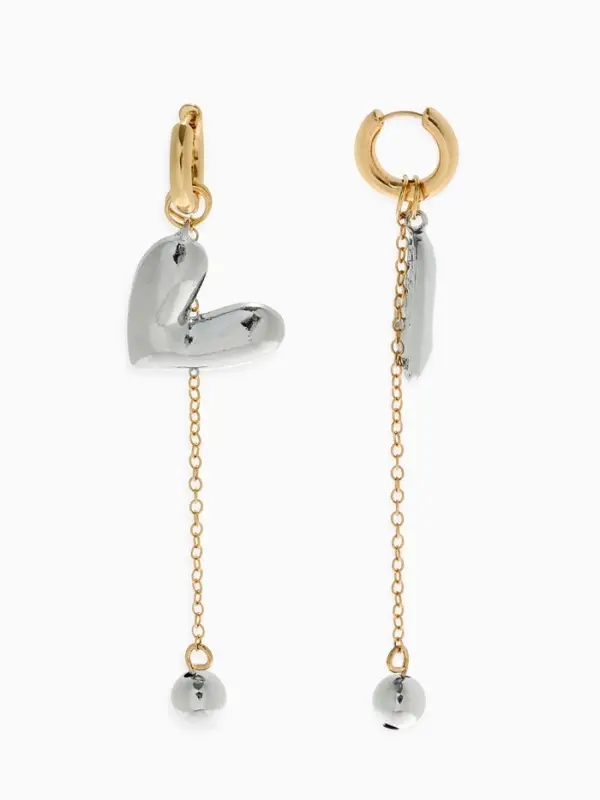 Набор 2 предмета: колье, серьги Набор 2 предмета: колье, серьги "Сердце" любовь, цветной