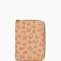 Кошелёк на молнии, 13&times;2&times;9 см, с принтом, бежевый
