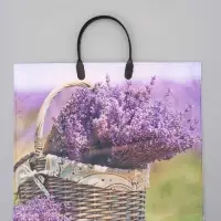 Пакет "Цветы ассорти", полиэтиленовый с пластиковой ручкой, 38 х 34 + 3 см, 90 мкм