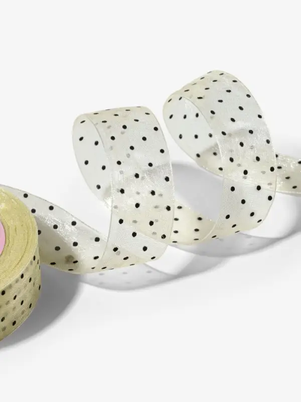 Лента капроновая &laquo;Горох&raquo;, 25 мм, 23&plusmn;1 м, бежевая