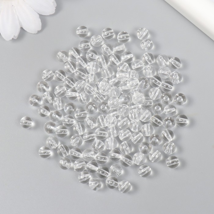 Бусины для творчества пластик Бусины для творчества пластик "Шарики прозрачные" набор 20 гр 0,6х0,6х0,6 см