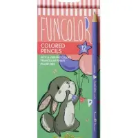 Карандаши цветные 12 цветов FunColor, пластиковые, трёхгранные, МИКС