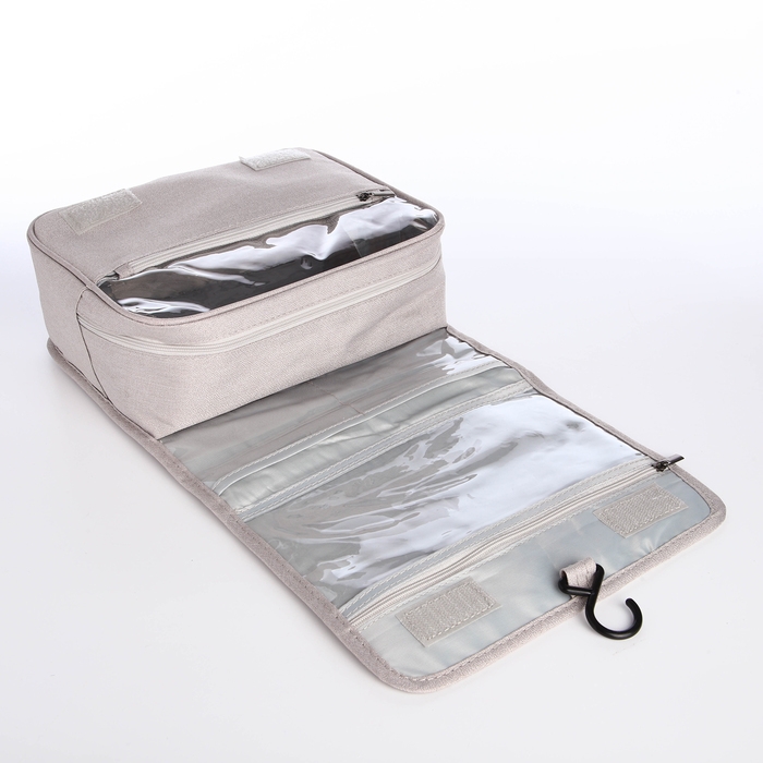 Косметичка на молнии, цвет серый Косметичка на молнии, цвет серый