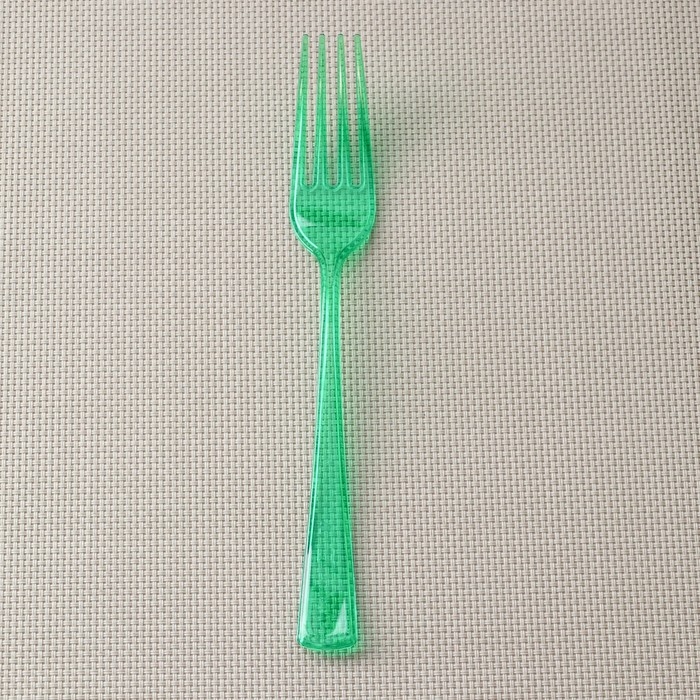 Вилка пластиковая одноразовая, прозрачная, 18 см, набор 10 шт, цвет МИКС Вилка пластиковая одноразовая, прозрачная, 18 см, набор 10 шт, цвет МИКС