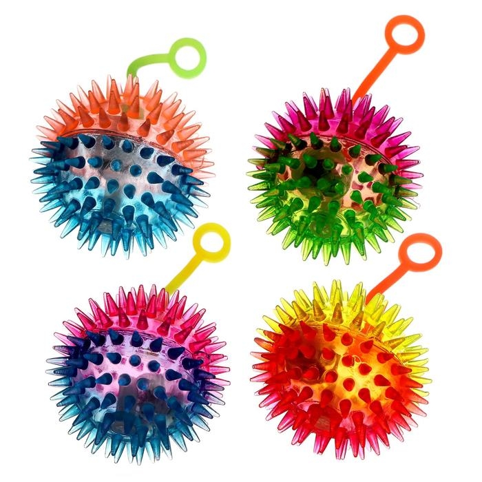 Мяч, световой, прозрачный, на резинке, 6,5 см, цвета МИКС Мяч, световой, прозрачный, на резинке, 6,5 см, цвета МИКС