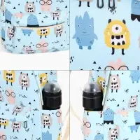 Рюкзак школьный &laquo;Монстрики&raquo;, с пеналом, 29&times;12&times;41 см, голубой