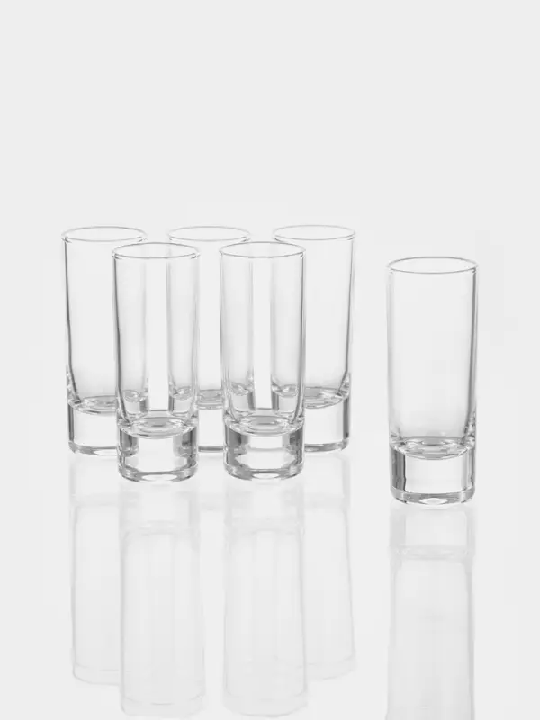 Набор стопок Paşabah&ccedil;e Side, 60 мл, 6 шт., стекло, прозрачный