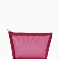 Косметичка Classic, сетка, на молнии, бордовая