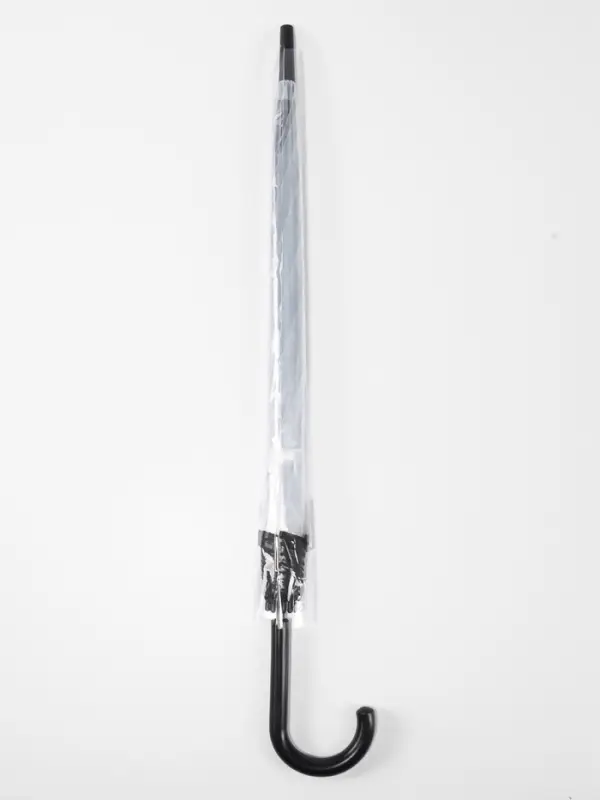 Зонт - трость полуавтоматический &laquo;Однотон&raquo;, 8 спиц, R=51/58 см, d=102 см, прозрачный