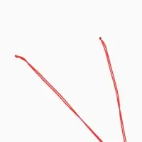 Браслет на ногу (анклет), длина 18 см, цв. белый, красный Браслет на ногу (анклет), длина 18 см, цв. белый, красный