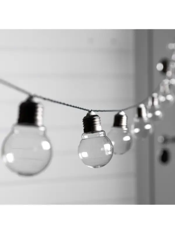 Гирлянда &laquo;Нить&raquo;, 2.7 м, с насадками &laquo;Лампы&raquo;, уличная, IP44, 10 LED, 8 режимов, солнечная батарея, тёмная нить, свечение тёплое белое