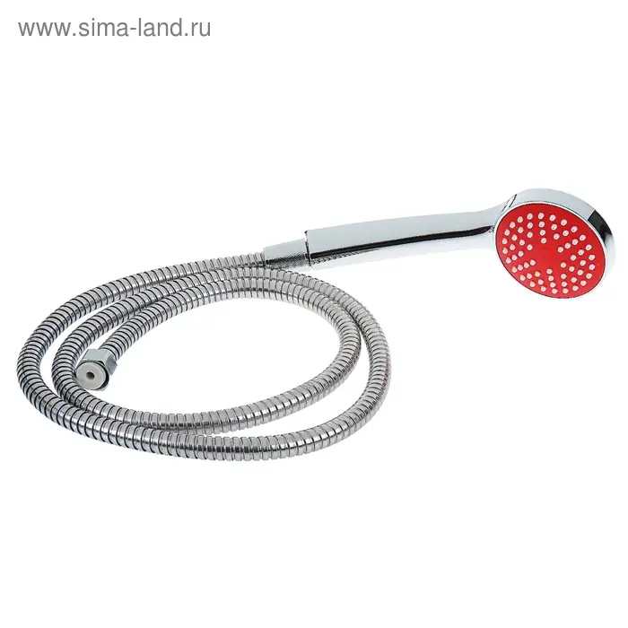 Смеситель для ванны Accoona A7182N, двухрычажный, красный/хром