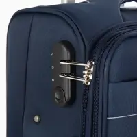 Чемодан на колёсах TEXTURA, кодовый замок, с увеличением, 36&times;25&times;58 см, 20", синий