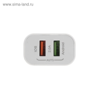 Сетевое зарядное устройство Luazon LN-110AC, 2 USB, 2 A, белое