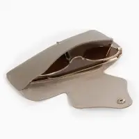 Футляр для очков, на кнопке, 16&times;3&times;6.3 см, серый
