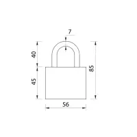 Замок навесной ТУНДРА ZN1063, 63 мм