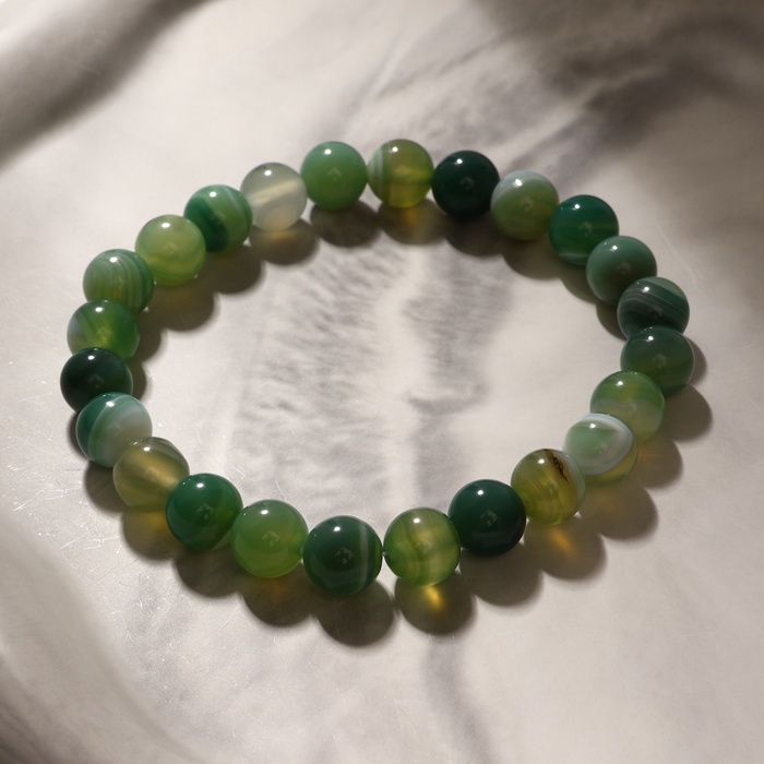 Браслет шар №8 «Агат зелёный», d=6 см Браслет шар №8 «Агат зелёный», d=6 см