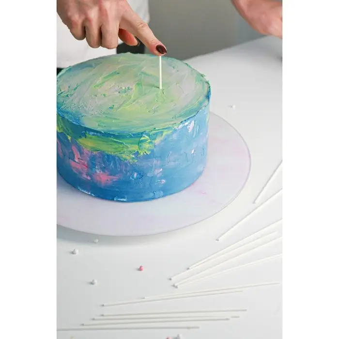 Палочки для кондитерских изделий, d=0.3 см, 15 см, набор 50 шт., бумага, белые