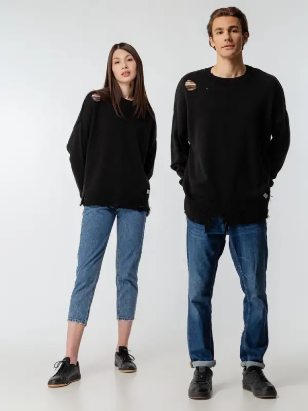 Джемпер оверсайз унисекс Grunge, черный, размер S/M