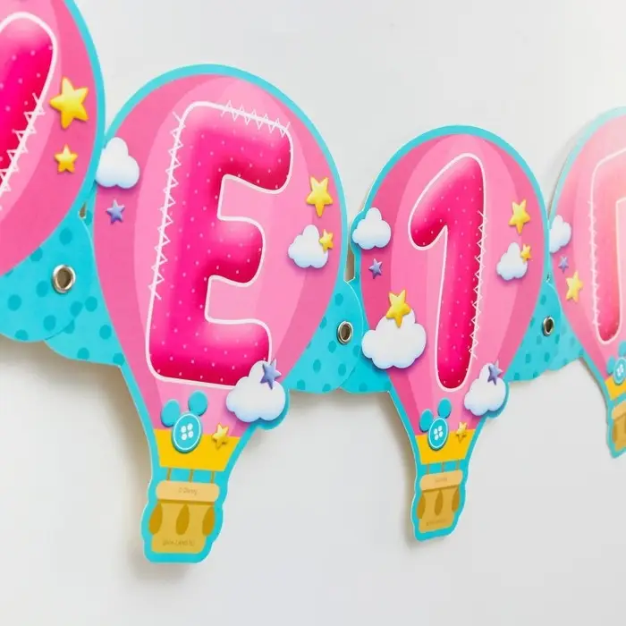 Гирлянда на люверсах «Мне 1 год», длина 137 см, Минни Маус Гирлянда на люверсах «Мне 1 год», длина 137 см, Минни Маус