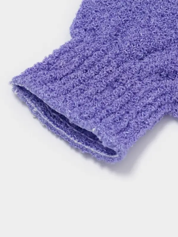 Мочалка - перчатка массажная Доляна, 14&times;18 см, однотонная, МИКС