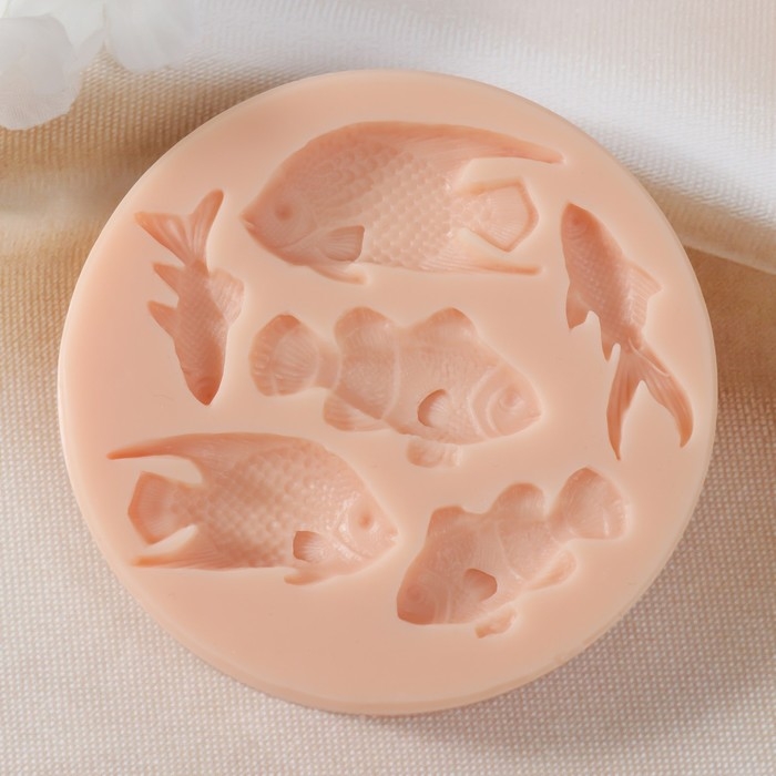 Молд силикон Молд силикон "Рыбки"4,5х2,5х0,6 4х2,1х0,6 4,3х2,3х0,6 3х1,5х0,6 3,7х2х0,6 4х1,5х0,6 см