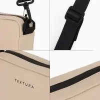 Сумка женская кросс-боди TEXTURA на молнии, 19&times;6&times;10.5 см, бежевая