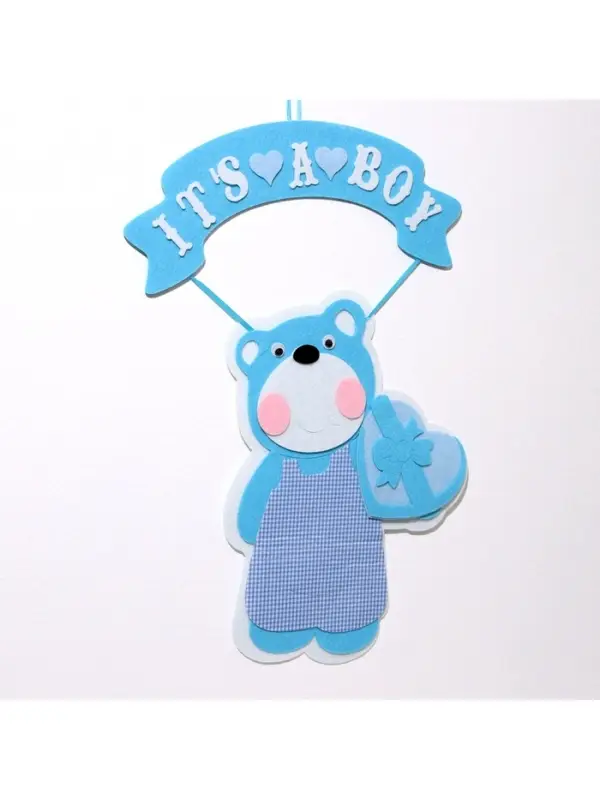 Украшение на гендер пати &laquo;Подвеска Мишка It's a Boy&raquo;, 30.5&times;30.5&times;49 см, голубое
